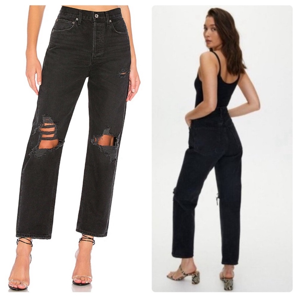 Agolde 90s Jean Audio Black Straight Leg Size 25